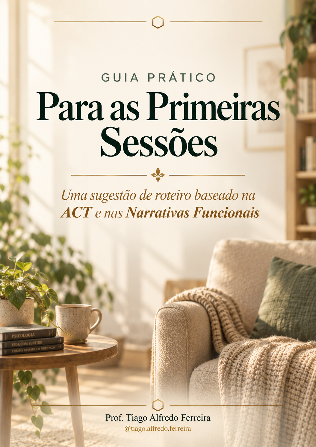 Capa do Guia Prático para as Primeiras Sessões, baseado na ACT e nas Narrativas Funcionais